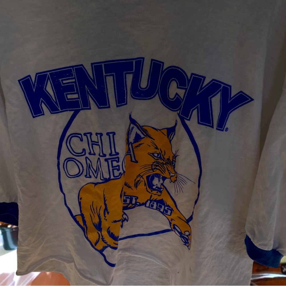 excluded ☁︎ ΧΩ Chi Omega UK University of Kentucky Varsity Crop Top ΧΩ - Picture 2 of 4